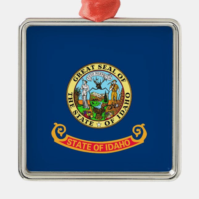 Idaho State Flag Metal Tree Decoration (Front)