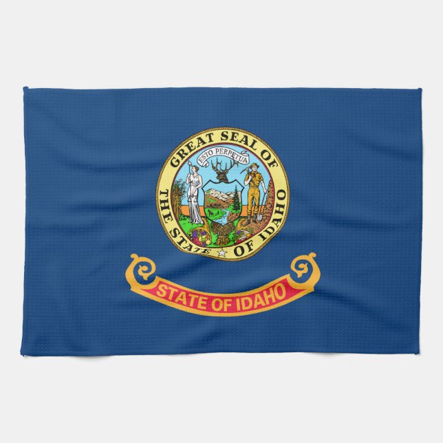 Idaho State Flag Tea Towel (Horizontal)