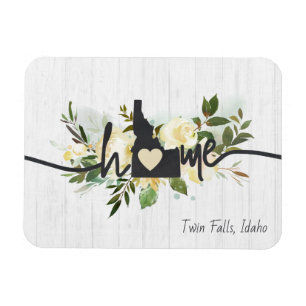 Idaho State Personalised Your Home City Rustic Magnet
