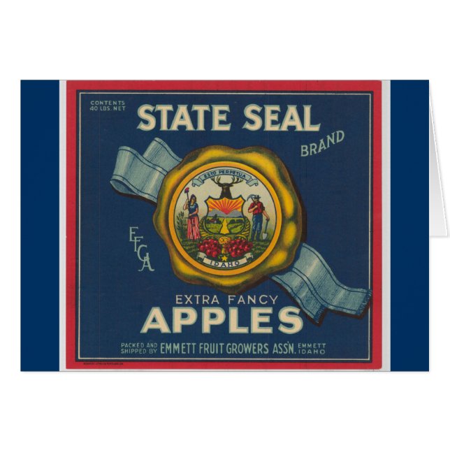 Idaho State Seal Apples (Front Horizontal)