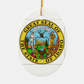 Idaho State Seal Ceramic Tree Decoration
