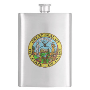Idaho State Seal Hip Flask