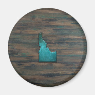 Idaho State Shape Teal Magnet