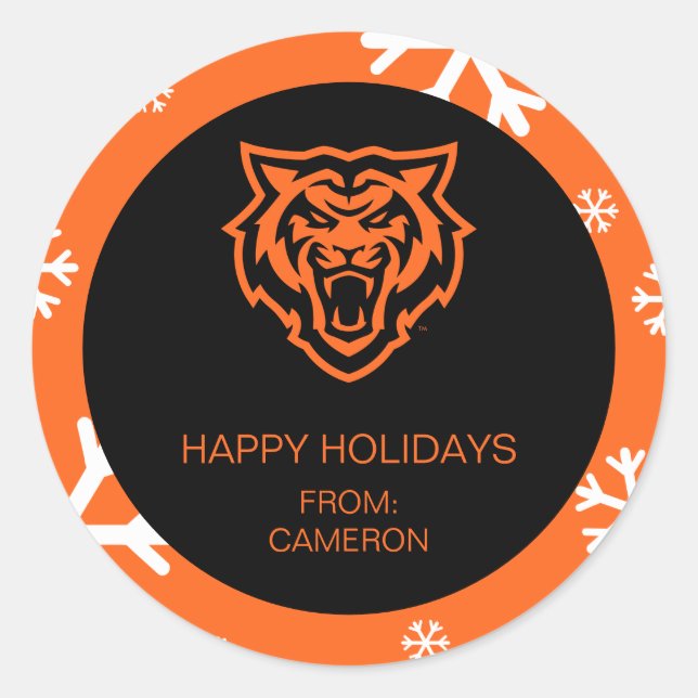 Idaho State University Bengals Spirit Design Classic Round Sticker (Front)