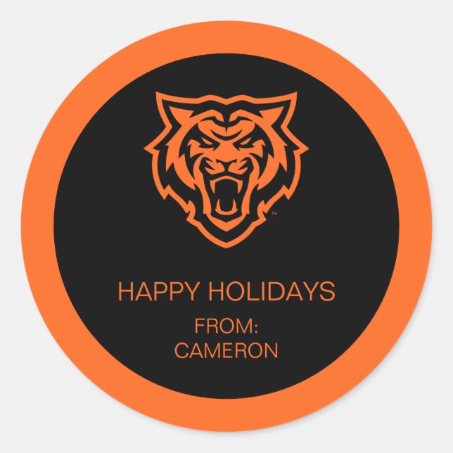 Idaho State University Bengals Spirit Design Classic Round Sticker (Front)