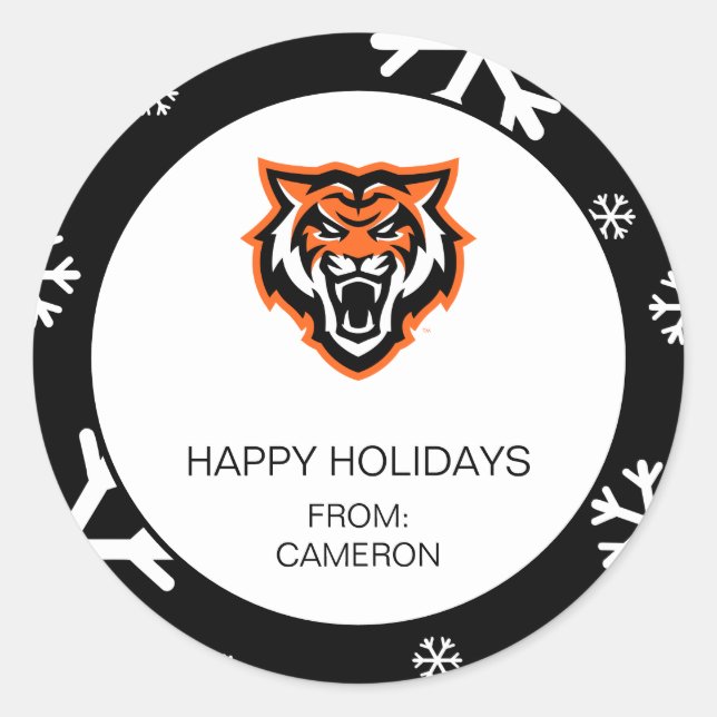 Idaho State University Bengals Spirit Design Classic Round Sticker (Front)