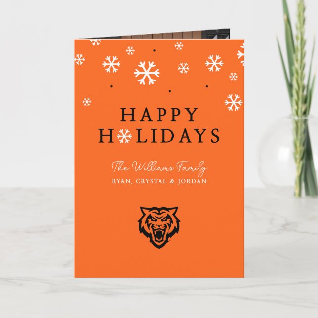 Idaho State University Bengals Spirit Design Holiday Card (Front)