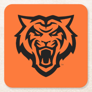 Idaho State University Bengals Spirit Design Square Paper Coaster