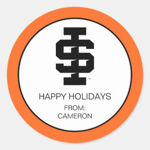 Idaho State University Bold Bengals Logo Classic Round Sticker