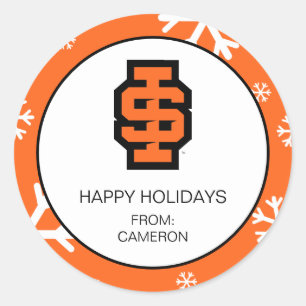 Idaho State University Bold Bengals Logo Classic Round Sticker