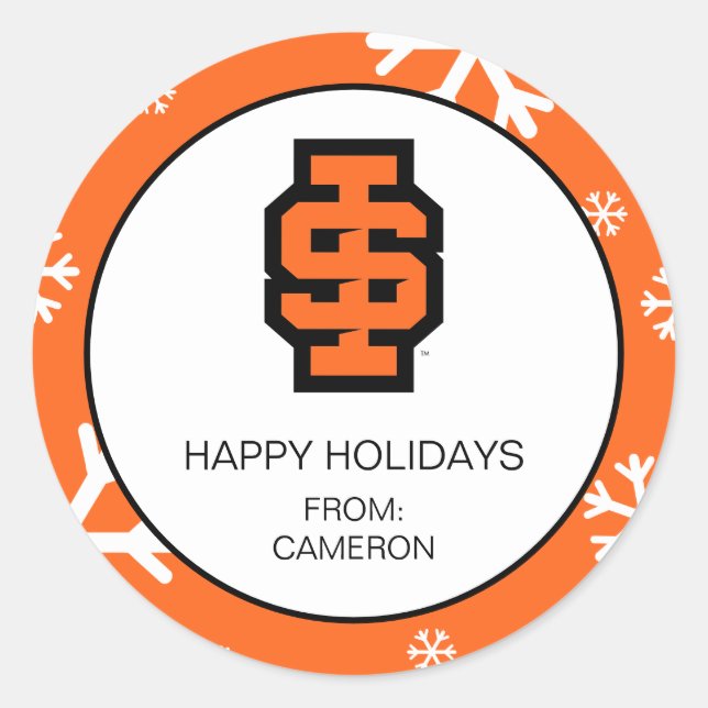 Idaho State University Bold Bengals Logo Classic Round Sticker (Front)