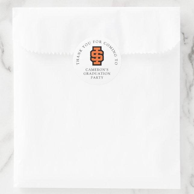 Idaho State University Bold Bengals Logo Classic Round Sticker (Bag)