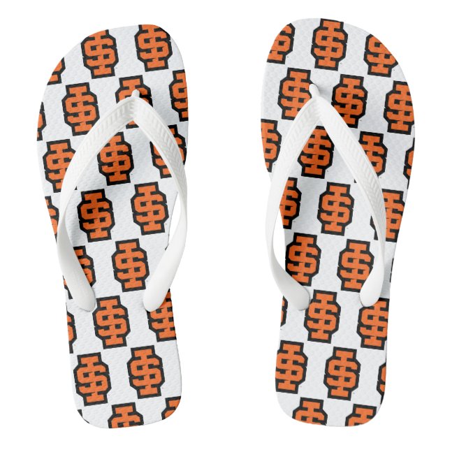 Idaho State University Bold Bengals Logo Flip Flops (Footbed)