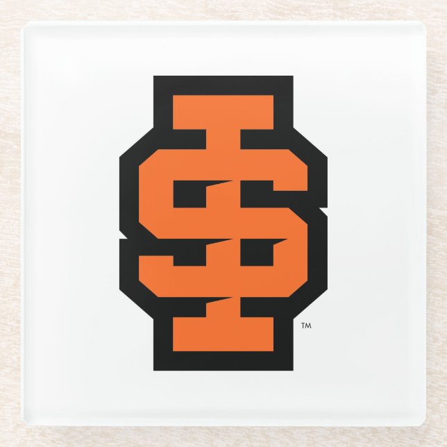 Idaho State University Bold Bengals Logo Glass Coaster (Front)