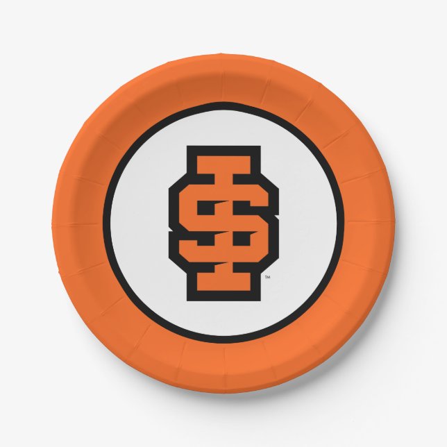 Idaho State University Bold Bengals Logo Paper Plate (Front)