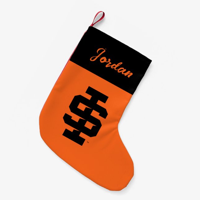 Idaho State University Bold Bengals Logo Small Christmas Stocking (Front (Hanging))