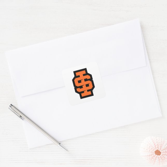 Idaho State University Bold Bengals Logo Square Sticker (Envelope)