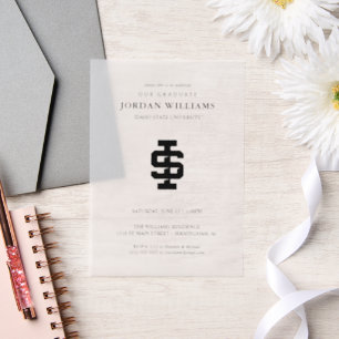 Idaho State University Bold Bengals Logo Vellum Invitations