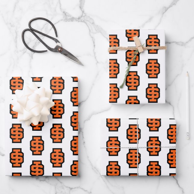Idaho State University Bold Bengals Logo Wrapping Paper Sheet (Front)