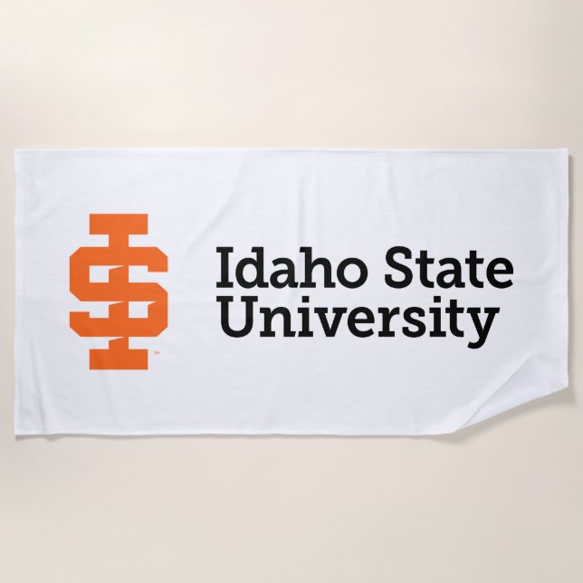Idaho State University Official Logo Design Beach Towel (Front)
