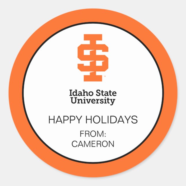 Idaho State University Official Logo Design Classic Round Sticker (Front)