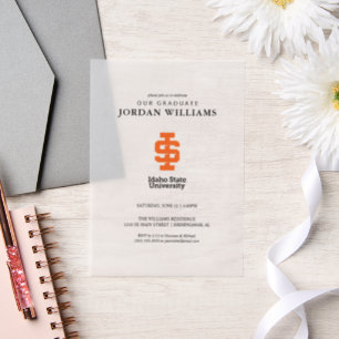 Idaho State University Official Logo Design Vellum Invitations