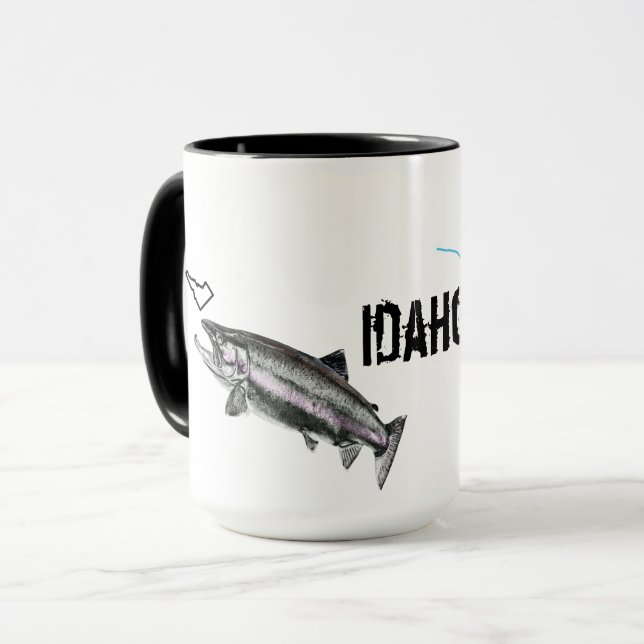 IDAHO STEELHEAD -HERE FISHY FISHY - STRIKING IDAHO MUG (Front Left)