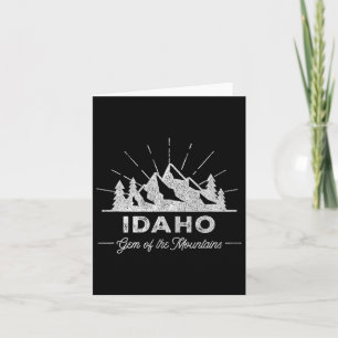 Idaho T Shirt Vintage Hiking Retro Tee Design Card
