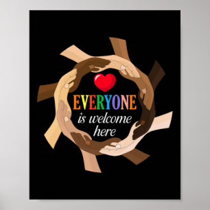 Idaho Teacher Everyone Is Welcome Here Circle Of H Poster