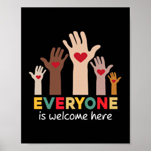 Idaho Teacher Everyone Is Welcome Here Fist Hand S Poster