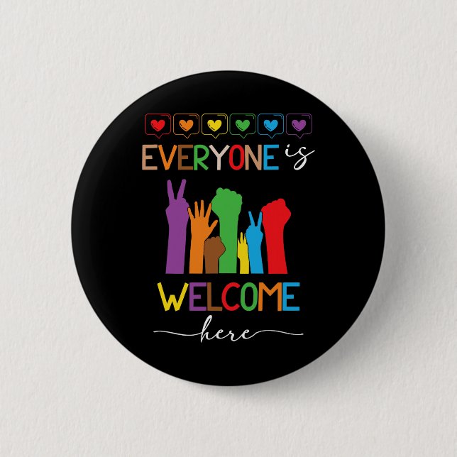 Idaho Teacher Everyone Is Welcome Here Men Women 2 6 Cm Round Badge (Front)