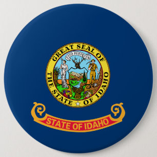 Idaho the Gem State Flag by Emma Edwards Green But 6 Cm Round Badge