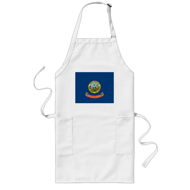 Idaho the Gem State Flag by Emma Edwards Green Lon Long Apron (Front)