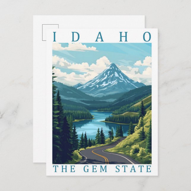 Idaho the Gem State USA Travel Place Postcard (Front/Back)