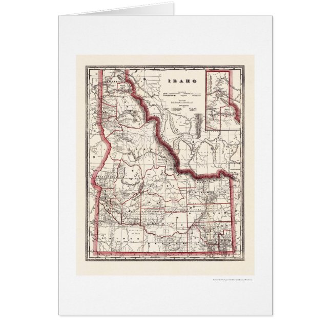 Idaho Township & Railroad Map 1896 (Front)