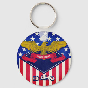 Idaho USA Flag  Keychain