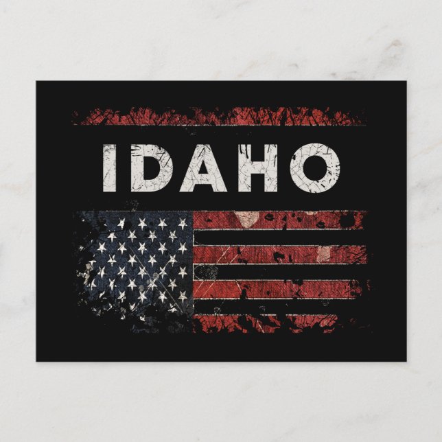 Idaho USA Flag Postcard (Front)