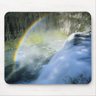 Idaho. USA. Rainbow in spray above Upper Mesa Mouse Mat
