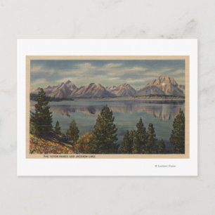 Idaho - View of the Teton Range & Jackson Lake Postcard