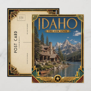 Idaho Vintage Art Deco Golden Age Postcard