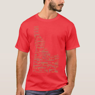 Idaho Vintage Firearm Idaho Gun Pattern  Design  T-Shirt