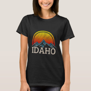 Idaho Vintage Mountains Retro Nature Hiking Souven T-Shirt