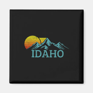 Idaho Vintage Mountains Sunset Hiking Nature Souve Magnet