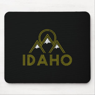 Idaho Vintage Retro Mountains Hiking Souvenir Gift Mouse Mat
