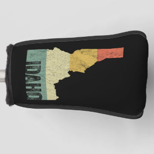 Idaho Vintage Retro Sunset Colour Map Golf Head Cover