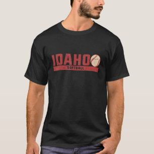 Idaho Vintage Softball Coach Team Retro Softball P T-Shirt