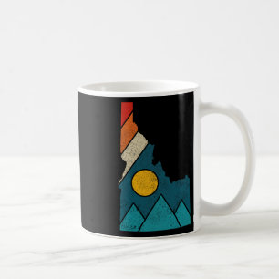 Idaho Vintage State Map Mountains Hikers Camping  Coffee Mug