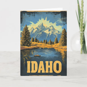 Idaho vintage travel poster card