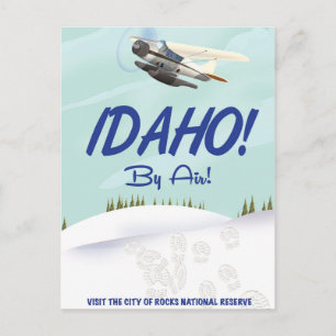 Idaho! Vintage travel poster cartoon Postcard