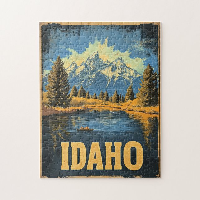 Idaho vintage travel poster jigsaw puzzle (Vertical)